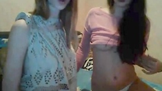 Two Girls kissing on Webcam