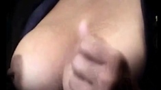 Mature Mom Show tits and lick her nip slip