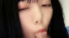 Great close up in japanese teen blowjob pov