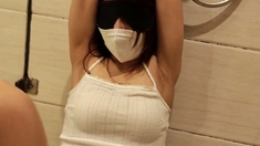 bondage tickle in bathroom