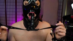 Balloon and latex glove cook jerking fetish