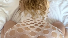 Glam blonde ass cumshot after hardcore anal