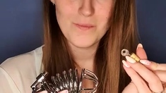 Amateur Teen with Huge Dildo Masturbating on Webcam