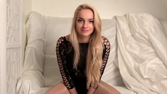 Blonde teen Sierras first erotic masturbation video
