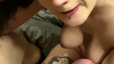 Brunette hardcore blowjob
