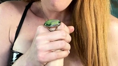Cute amateur webcam teen girl toying pussy on webcam