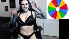 This brunette chick with nice big boobs and a pretty face is