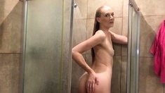 Amateur blondie solo anal masturbation