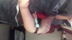 Clitoral massage with Hitachi