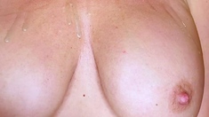 Big boobs milf masturbates with her dildo
