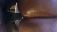 Perky amateur rides and sucks black dick pov style