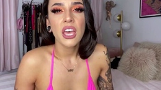 Stacked brunette goes solo toys and masturbation