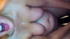 Blonde Girl Fulfills Her Big Black Dildo Fantasy