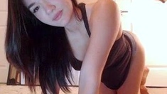 Japanese babe going solo