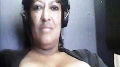 Sexy Latina Mom Plays With Her Big Tits On Webcam