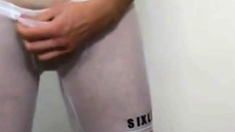 Twink's Webcam See-through Mesh Cum Show