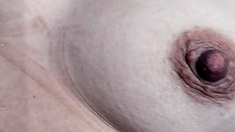 My Pointing In The Hot Tub With The Waterfall