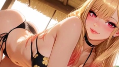 Marin Kitagawa hot sex and messy facial on a private beach