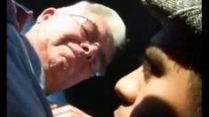 Blowjob In The Car With A Young Stud And An Older Gentleman