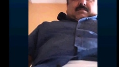 turkish grandpa shows his beautiful cock and balls